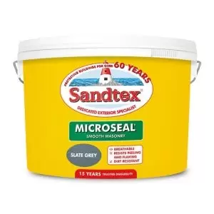 Image of Sandtex Slate Grey Smooth Matt Masonry Paint, 10L Tub