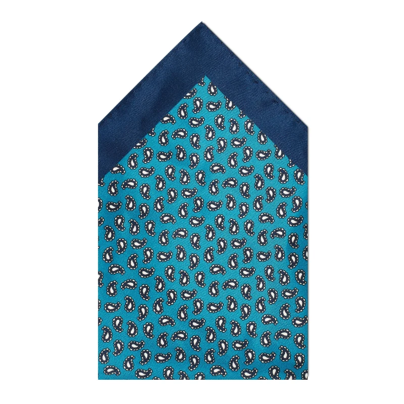 Image of Haines and Bonner Silk Pocket Square - Green Green One Size