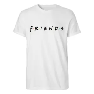 Image of Friends T-Shirt Logo Rolled Up Sleeves Size L