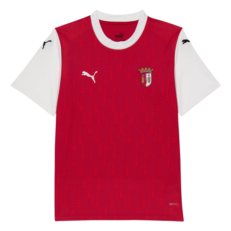 Image of Puma S.C. Braga Home Shirt 2024 2025 Juniors - Red Red 7 - 8 Years
