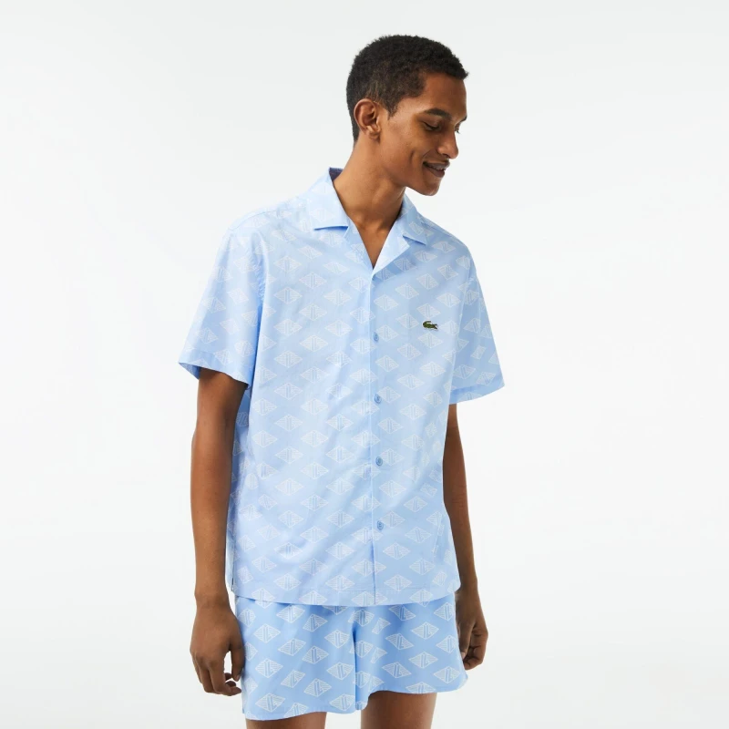 Image of Lacoste All Over Print Shirt Overview/Flour male S