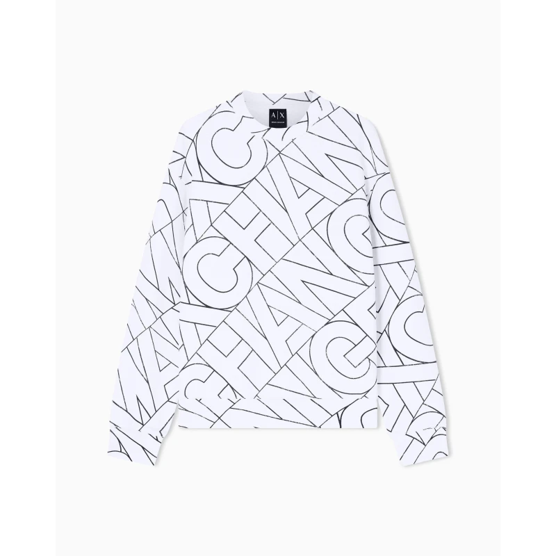 Image of Armani Exchange SWEATSHIRT Ivory multi male L