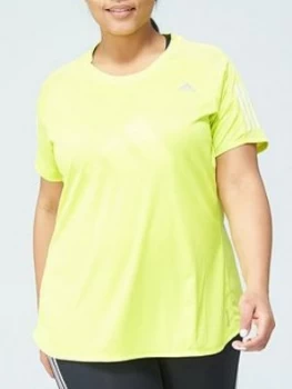 Image of Adidas Plus Own The Run T-Shirt - Yellow
