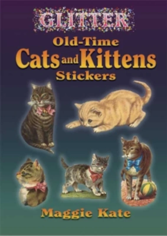 Image of glitter stickers old time cats and kittens 9780486449272