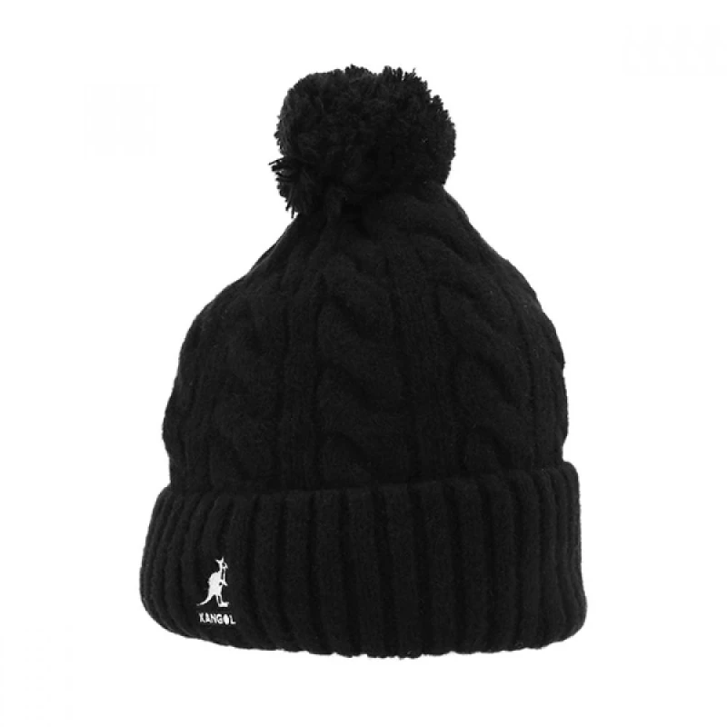 Image of Kangol Hat Kangol Pompom Noir Unisex TU
