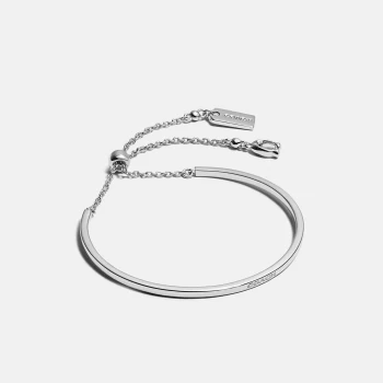 Image of Coach Womens Coach Slider Bangle - Silver
