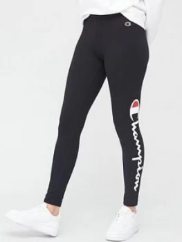 Image of Champion Branded Leggins - Black