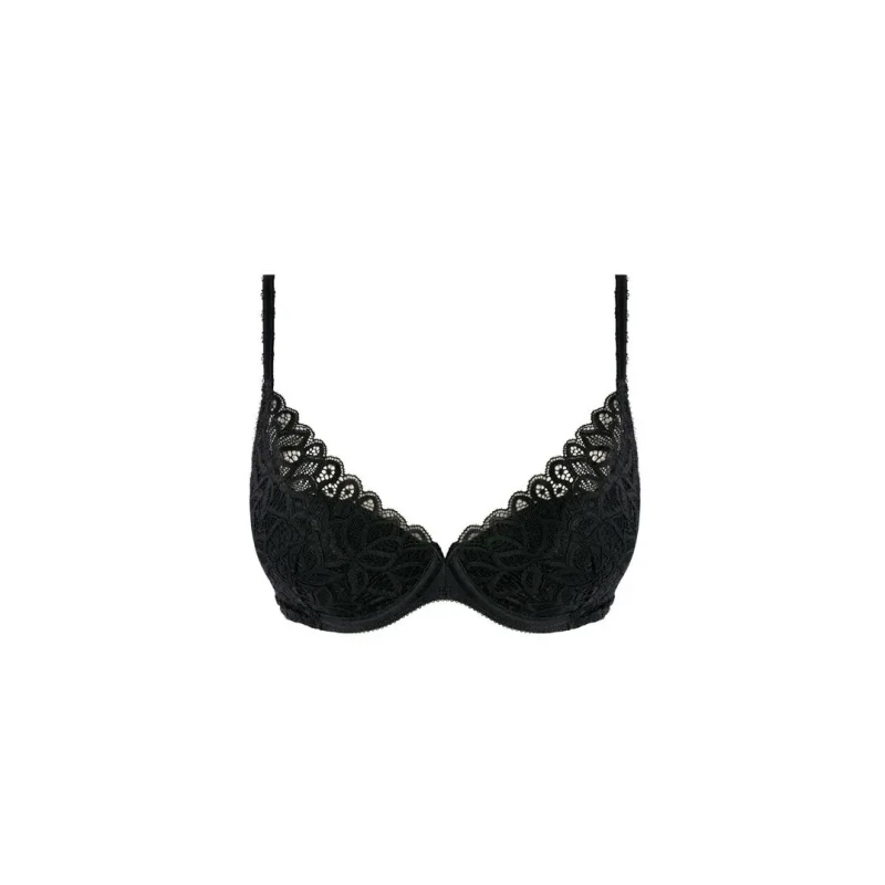 Image of Wacoal Womens underwired plunge bra Wacoal Raffine Noir Female 105C