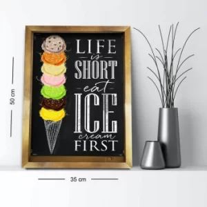 Image of 3550AHS-032 Multicolor Decorative Framed MDF Painting