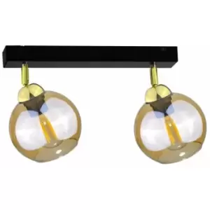 Image of Keter Thea Twin Ceiling Spotlight Gold, 50cm, 2x E27