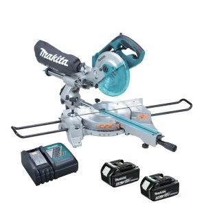 Image of Makita DLS713 18v Cordless LXT Compound Mitre Saw 190mm 2 x 4ah Li ion Charger No Case