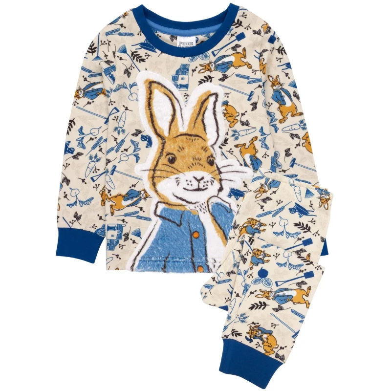 Image of Peter Rabbit Long Sleeve Long Leg Pyjama Set Blue male