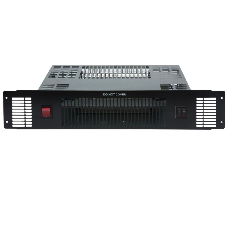 Image of SIA 2kW Black Slimline Electric Built-in Kitchen Plinth Space Heater PLH2 Black