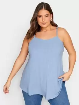 Image of Yours Rib Swing Cami. Cornflower Blue Size 20, Women