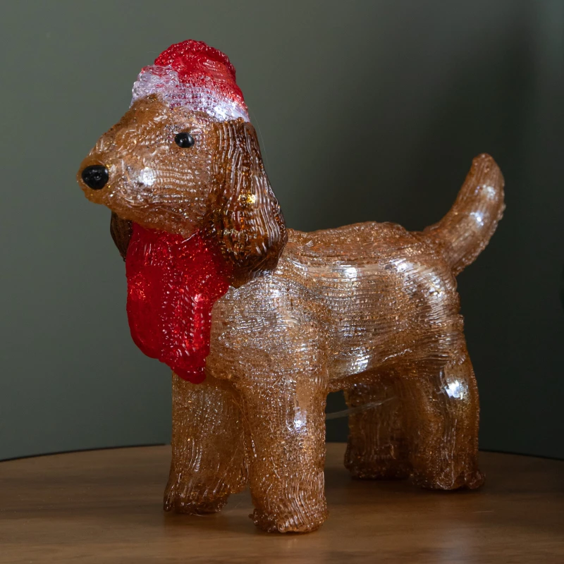 Image of 25cm Battery Operated Light up Christmas Ice Dachshund with 30 Cool White LEDs