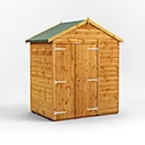 Image of Power Garden Shed 46PAWDD Golden Brown 4x6