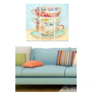 Image of MDF7436501494490 Multicolor Decorative MDF Painting (3 Pieces)