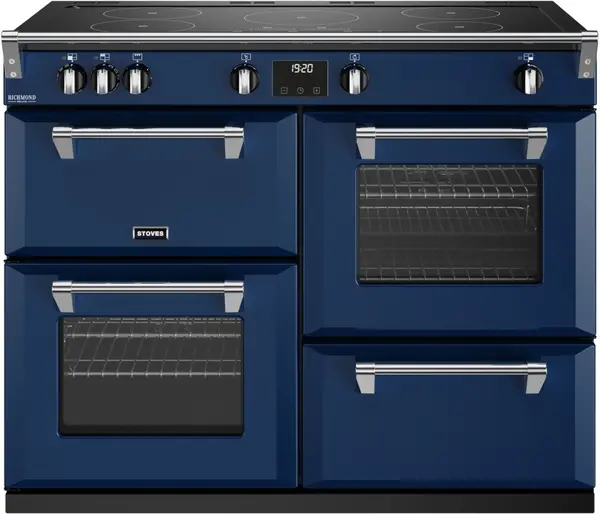 Image of Stoves Richmond Deluxe ST DX RICH D1100Ei TCH MBL Electric Range Cooker with Induction Hob - Midnight Blue - A Rated