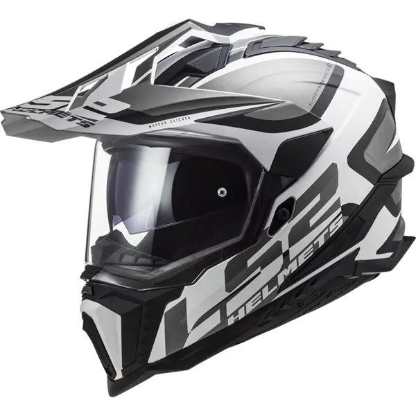 Image of LS2 MX701 Explorer Alter Matt Black White ECE 22.06 Adventure Helmet Size XS