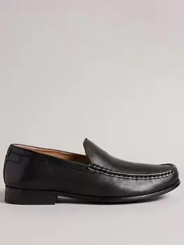 Image of Ted Baker Labi Leather Loafers, Black, Size 9, Men