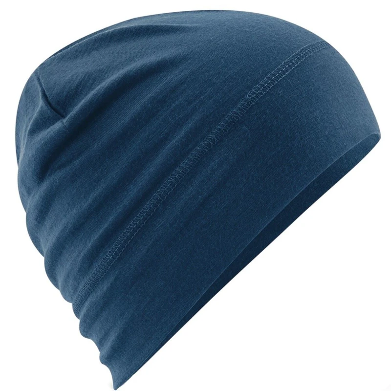 Image of Beechfield Beechfield Men Merino Wool Beanie in Blue Blue One Size Male 5063107006172