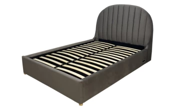 Image of Koble Freya Ottoman Smart Velvet Double Bed Frame - Grey