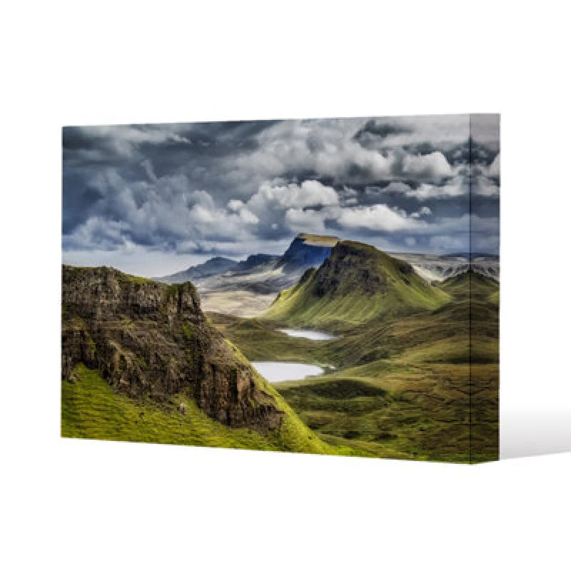 Image of Benjamin Tate Design Highland, Scotland Slim Style Canvas Print 30X40Cm , 15mm Slim Real Wood.