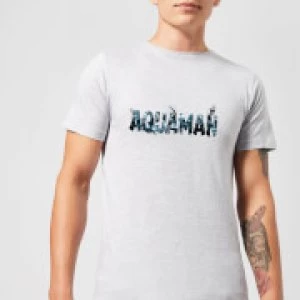 Image of Aquaman Chest Logo Mens T-Shirt - Grey - M