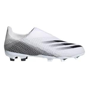 Image of Adidas Junior X Laceless Speed Form.3 Firm Ground Football Boot, White, Size 2
