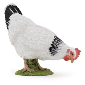 Image of Papo Farmyard Friends Pecking White Hen Toy Figure, 3 Years or...