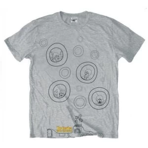 Image of The Beatles - Bubbles Mens Large T-Shirt - Grey