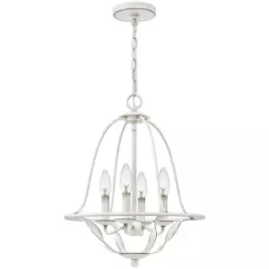 Image of Elstead Quoizel Bradbury Multi Arm Chandelier Antique White