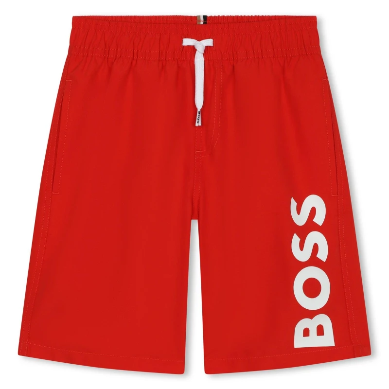 Image of Boss Logo Swim Shorts Infants - Red Red One Size