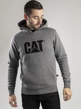 Image of Caterpillar CAT Workwear Trademark Overhead Hoodie - Grey Size M Men