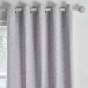 Image of Telford Silver Eyelet Curtains Silver