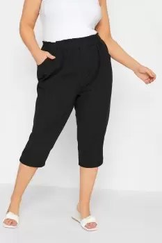 Image of Cropped Cotton Joggers