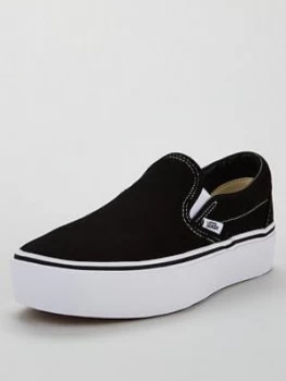Image of Vans UA Classic Slip On Platform Black White Size 8 Women