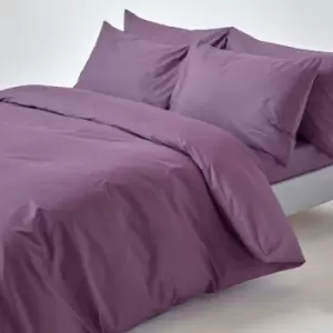 Image of Grape Egyptian Cotton Duvet Cover Set 200 Thread Count, Double - Grape - Grape - Homescapes
