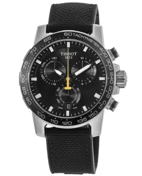 Image of Tissot Supersport Chrono Black Dial Textile Strap Mens Watch T125.617.17.051.02 T125.617.17.051.02