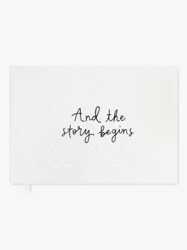 Image of Kate Spade And The Story Begins Bridal Guest Book, Gold, One Size