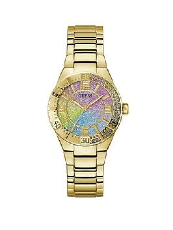 Image of Guess Crystal Analogue Watch 36 Mm 15240471 Gold