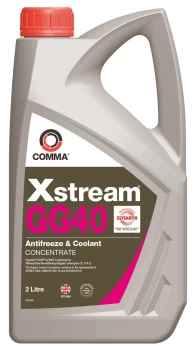 Image of Xstream GG40 Antifreeze & Coolant - Concentrated - 2 Litre XSGG402L COMMA