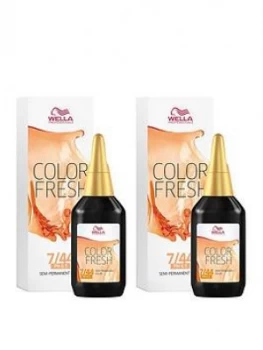 Image of Wella Wella Professionals Color Fresh Semi-Permanent Colour Medium Intense Red Blonde 75ml Duo Pack
