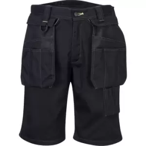 Image of Portwest PW3 Mens Holster Work Shorts Black 30"