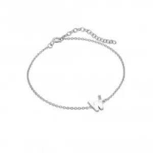 Image of Diamond Letter W Bracelet DL634