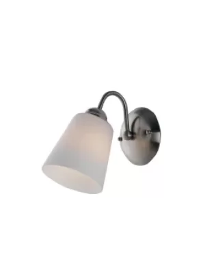 Image of Wall Lamp with Glass Shades Nickel 26x17cm