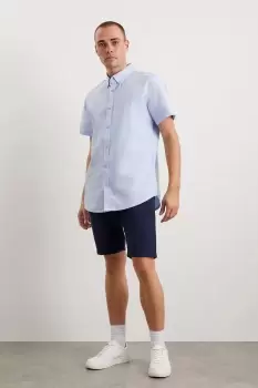 Image of Light Blue Short Sleeve Oxford Shirt