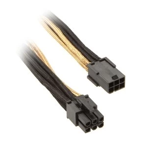 Image of Silverstone 6-pin PCIe to 6-pin PCIe Cable 25cm - Black / Gold