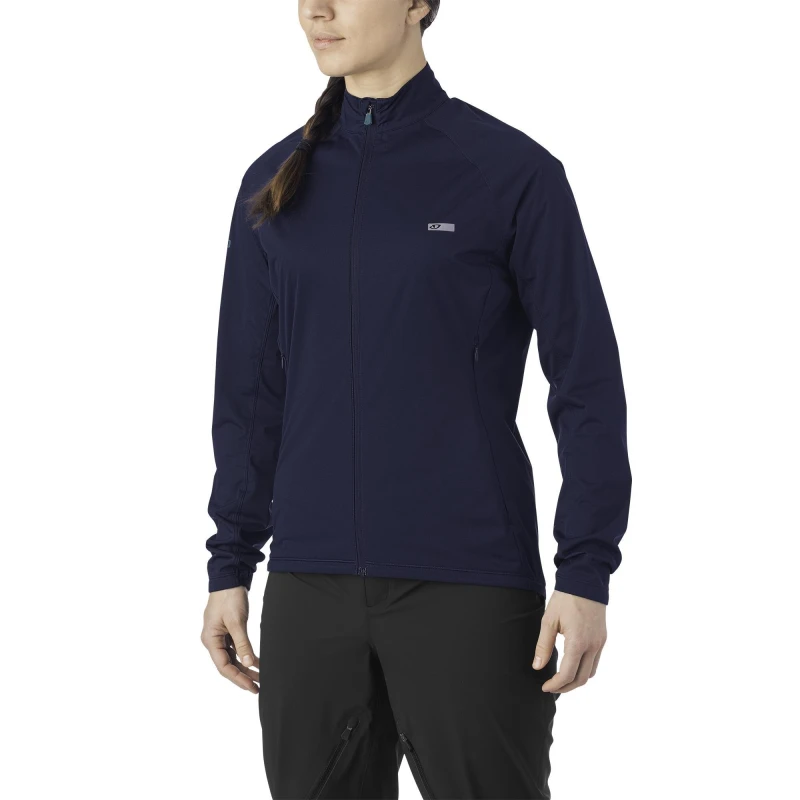 Image of Giro Womens Stow H2O Waterproof Long Sleeve Performance Cycling Jacket Midnight Blue female 8 (XS)