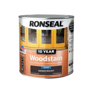 Image of Ronseal 10 Year Woodstain Smoked Walnut 2.5 litre
